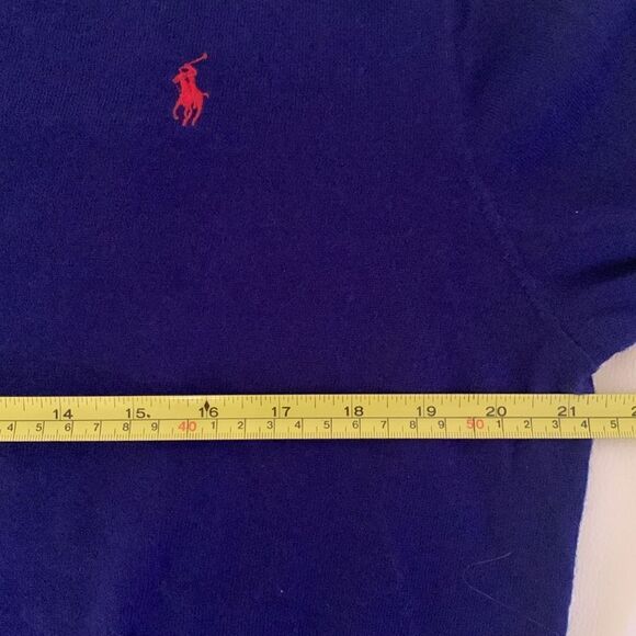 Polo by Ralph Lauren Merino Wool Italian Yarn V- Neck Sweater Men’s Size L - Picture 4 of 7